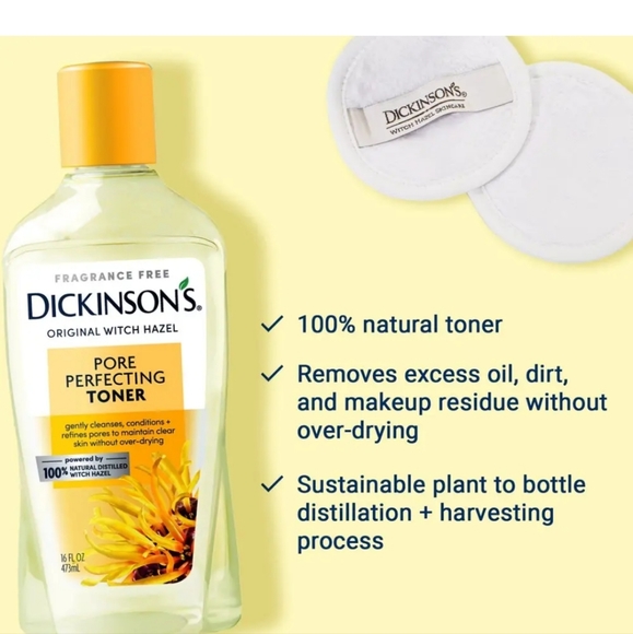 Dickinsons Original Witch Hazel Pore Perfecting Toner, 16 Oz. - Picture 4 of 6